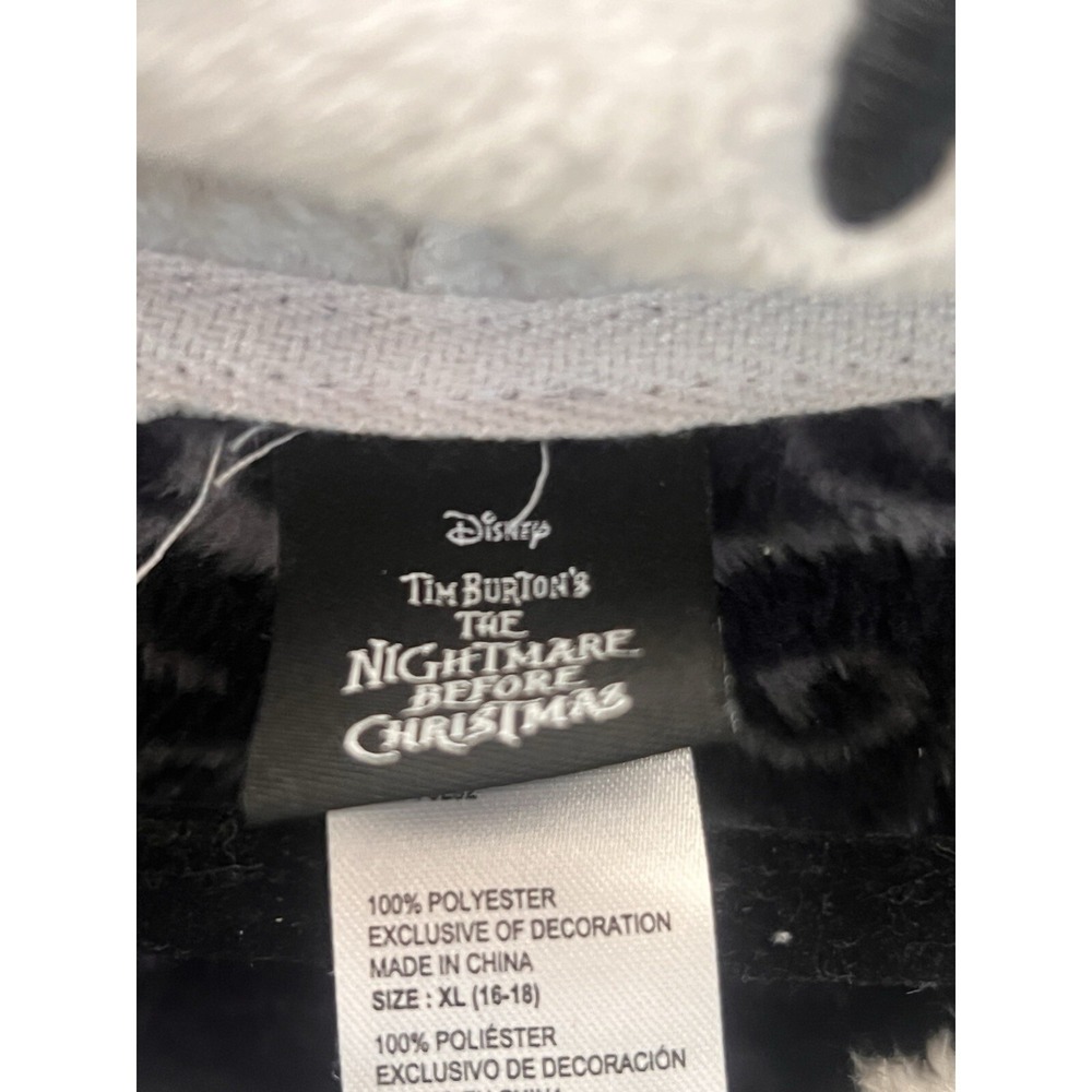 The Nightmare Before Christmas Pajamas Disney One Piece Size XL Hood Fleece - Picture 7 of 8